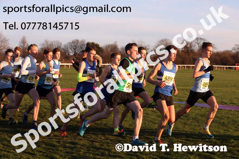 Mens under-17s North Eastern Cross Country, Redcar. Photo:  David T. Hewitson/Sports for All Pics